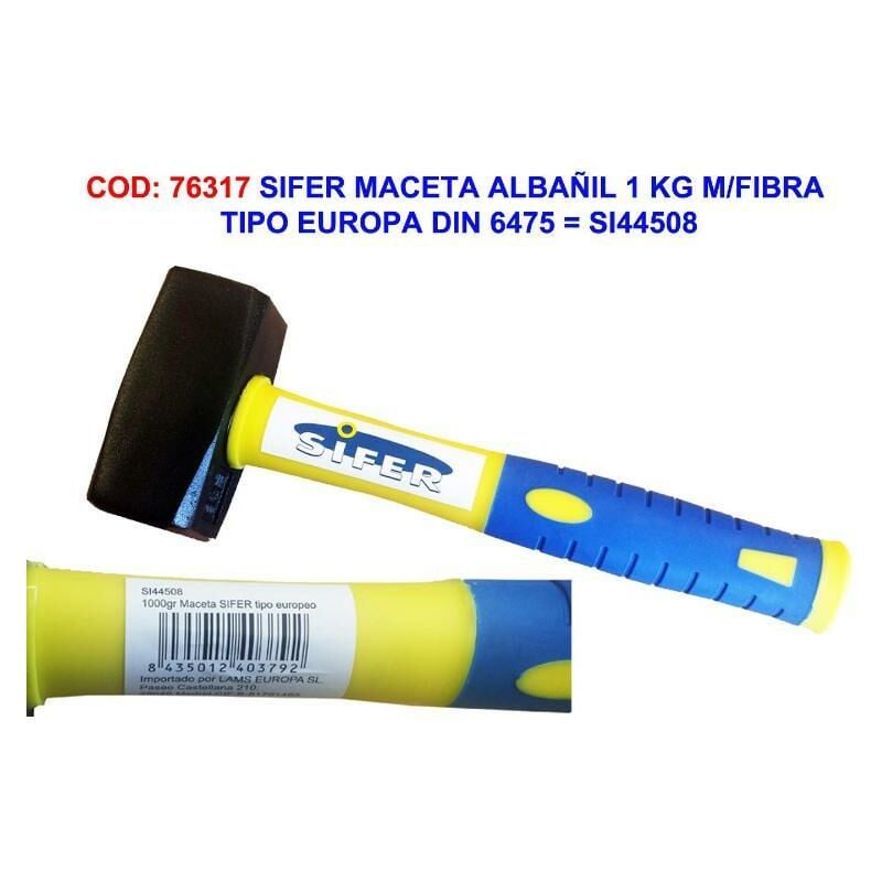 

sifer maceta albañil 1 kg m-fibra tipo europa din 6475 si44508 - Mibricotienda