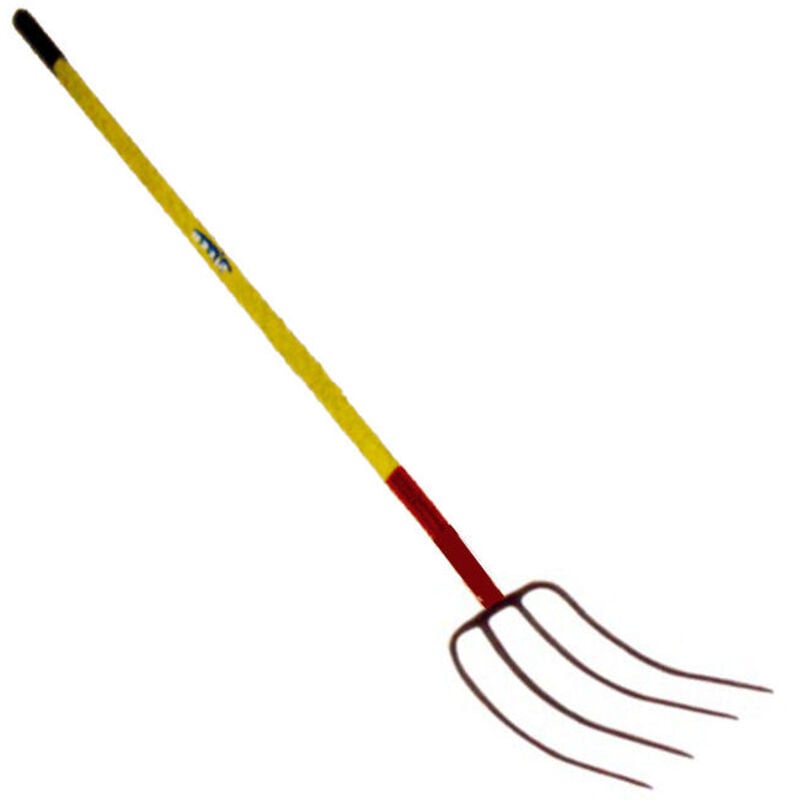 Sifer - Manche de Fourche Métal Jaune 4 Dents 9-3/4x12-1 95807