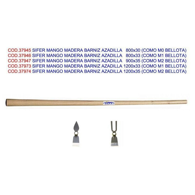 

sifer mango madera barniz azadilla 800x30 (como m0 bellota) - Mibricotienda