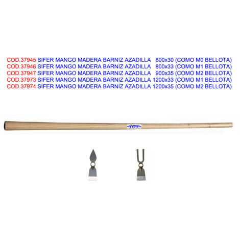 SIFER MANGO MADERA BARNIZ AZADILLA 800x30 COMO M0 BELLOTA