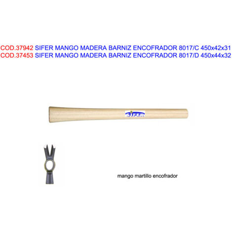 SIFER MANGO MADERA BARNIZ ENCOFRADOR 8017D 450x44x32