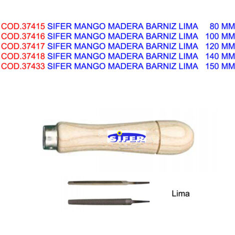 SIFER Mango Madera Barniz Lima 120 mm