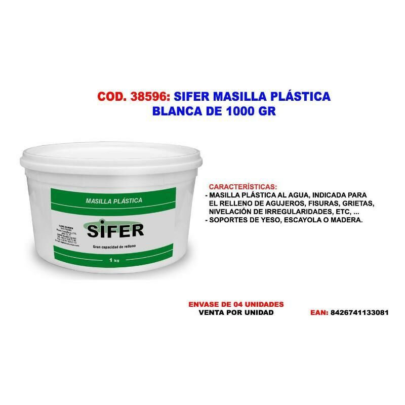 

sifer masilla plastica blanco 1000 gr - Mibricotienda