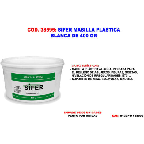 sifer masilla universal tapa grietas plastica blanco tarro 400gr