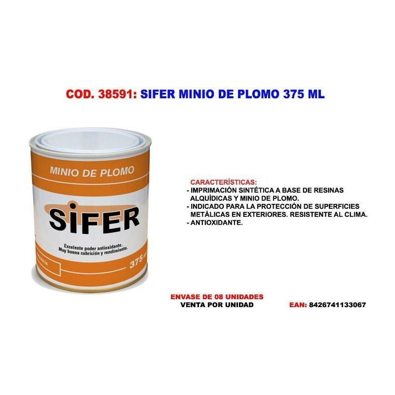 

sifer minio de plomo 375 ml - Mibricotienda