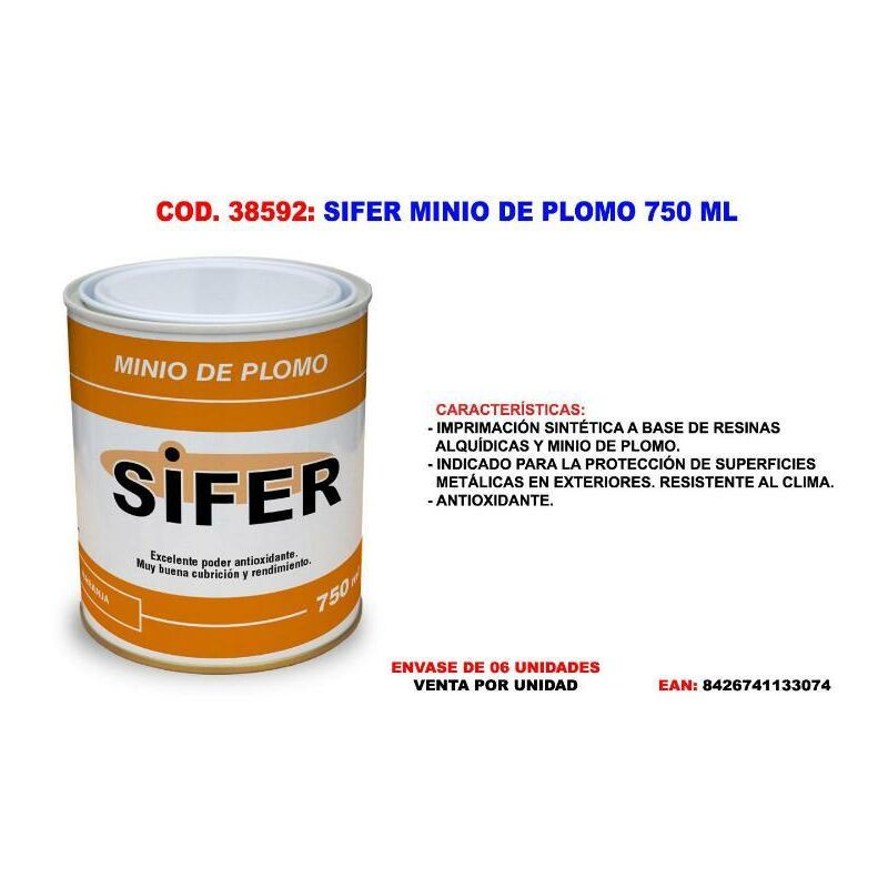 

sifer minio de plomo 750 ml - Mibricotienda