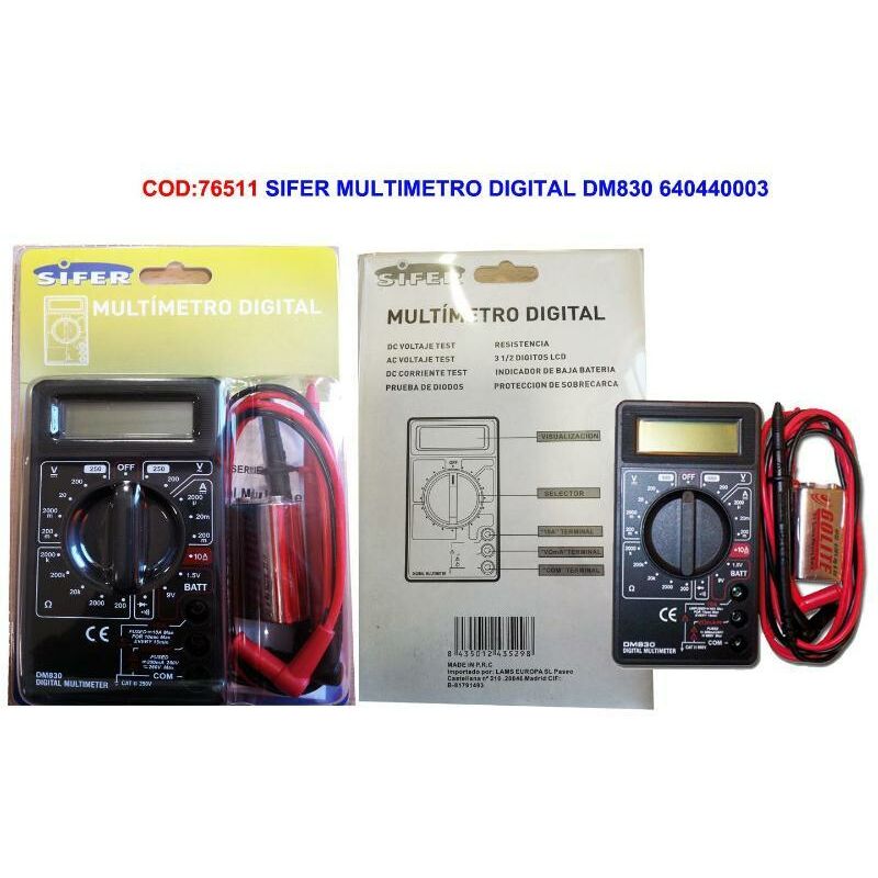 

sifer multimetro digital dm830 640440003 - Mibricotienda