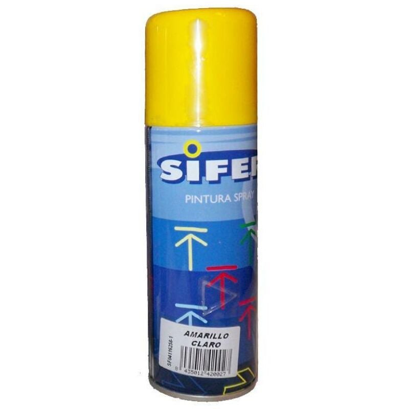 

sifer pintura spray esmalte acrili.brillante 200ml amarilloclaro - Mibricotienda