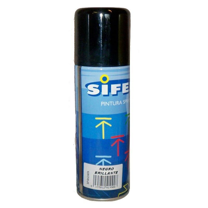 

sifer pintura spray esmalte acrili.brillante 200ml negro brillo - Mibricotienda