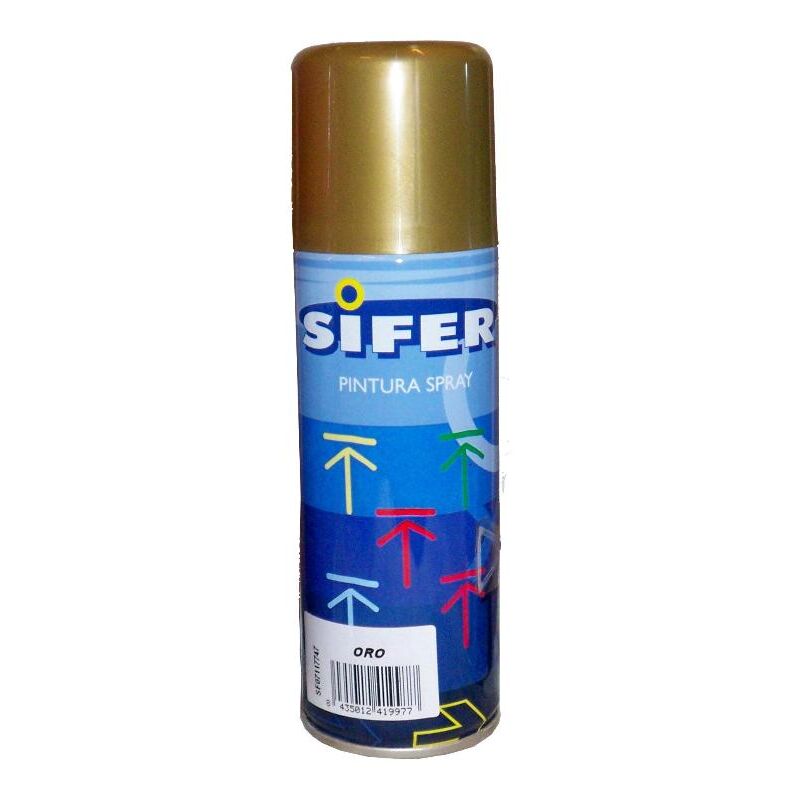 

MIBRICOTIENDA sifer pintura spray esmalte acrili.brillante 200ml oro