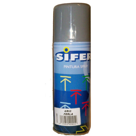 Sifer Pintura Spray Esmalte Acrílico Brillante 200ml Gris Perla