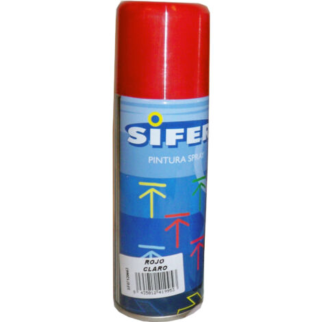Sifer Pintura Spray Esmalte Acrílico Brillante 200ml Rojo Claro