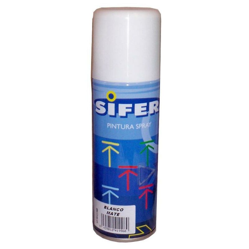 

sifer pintura spray esmalte sintetico 200ml blanco mate - Mibricotienda