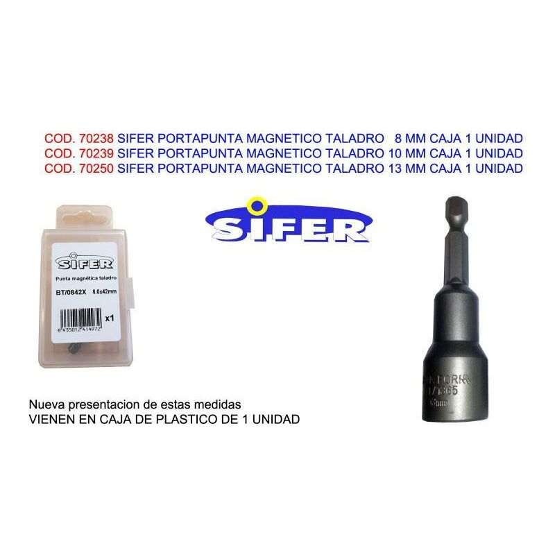 

sifer porta llave vaso imantaladro 13 x65mm blister 2 u bt-1365 - Mibricotienda