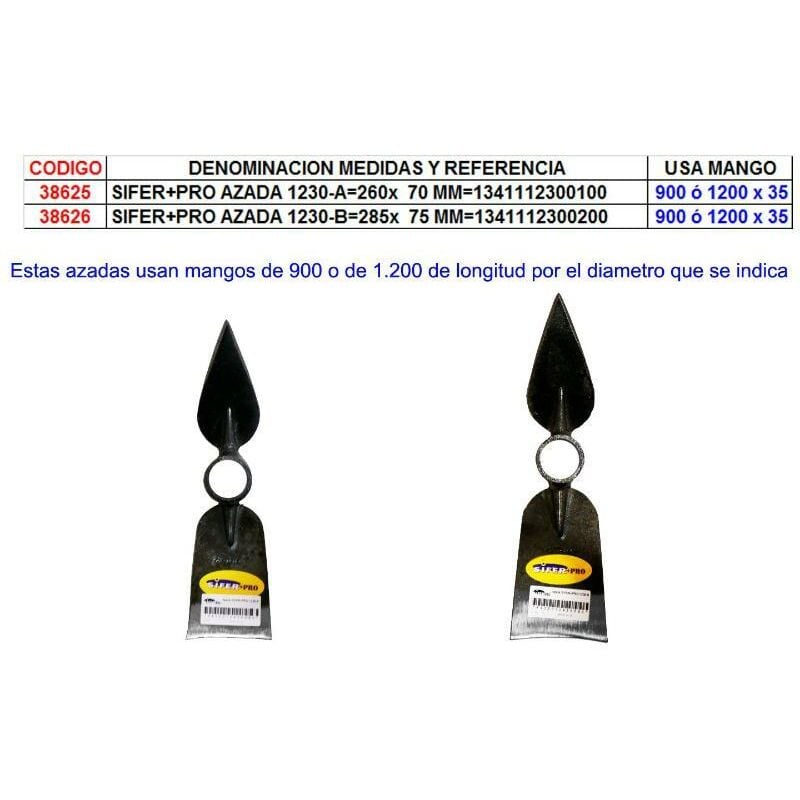 

sifer+pro azada 1230-b 285x 75 mm 1341112300200 - Mibricotienda