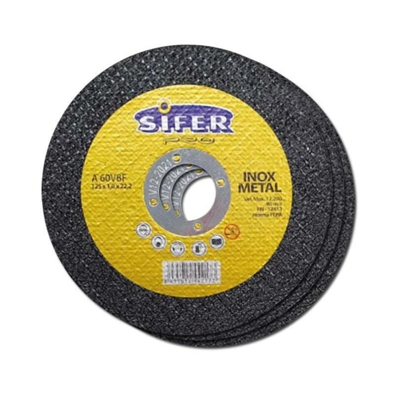 

MIBRICOTIENDA sifer pro disco corte acero inox 125x1x22 a60z-bf