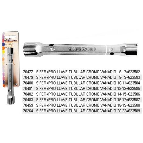 SIFER+PRO LLAVE TUBULAR CROMO VANADIO 12-13=623585