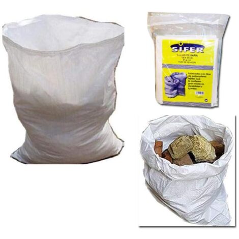 SIFER Saco de escombros de rafia 87 gr/m2 100x60cm (Pack de 10 unidades)