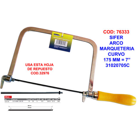 sifer sierra arco marqueteria 175 mm hoja 200 mm 7   31020705c