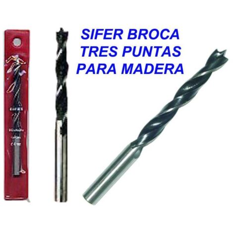 SIFER sifer broca tres puntas para madera   3 , sifer broca tres puntas para madera   3