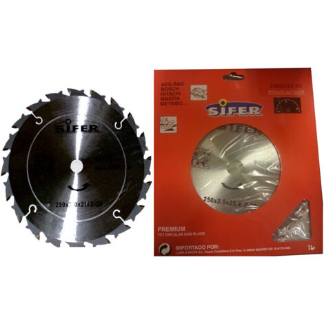 SIFER sifer disco desbrozadora 250x25,4x3.0 z20   2502543-20