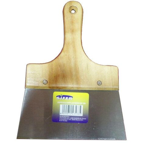 SIFER sifer espatula emplastecer acero mango madera 180 mm h0316