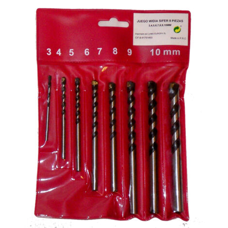 SIFER sifer juego brocas widia de 3-10  8 und.  m-502 en bolsa
