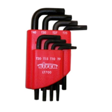 SIFER sifer juego llaves torx pavonada     8 piezas normal lt700