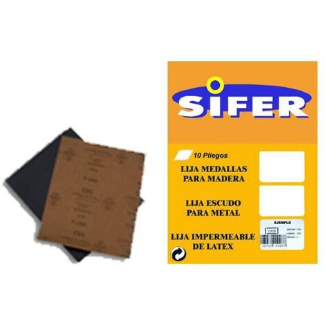 SIFER sifer lija agua set-10 lijas 230x280 grano 500 , sifer lija agua set-10 lijas 230x280 grano 500