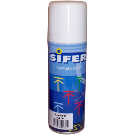 SIFER sifer pintura spray esmalte sintetico  200ml blanco mate
