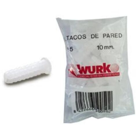 SIFER Taco plástico blanco 10x35 - 1000 unidades (40 bolsas de 25 unidades) 5005/S