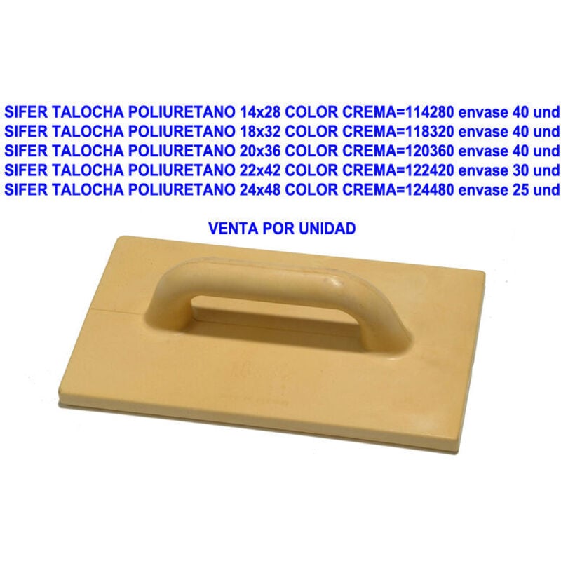

sifer talocha poliuretano 22x42 color crema 122420 - Mibricotienda