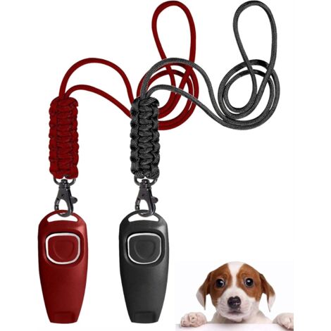 Sifflet Chien Rappel-Haute Fréquence, Professionnel, Rappel de Chien, Aides à la Formation Comportementale (Rouge + Noir)