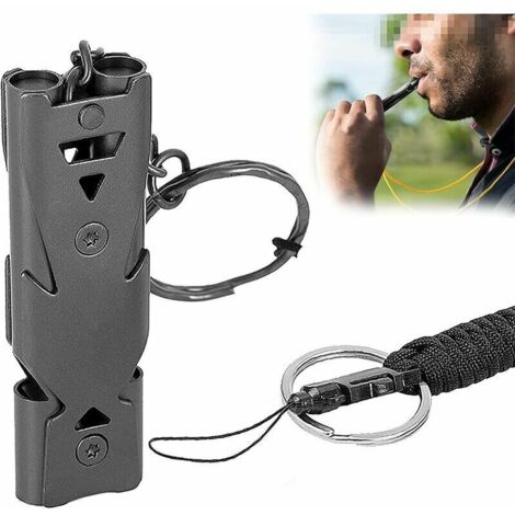Sifflet de Dressage de Chien.Carivent 150 décibels Sifflet pour Chien Ultrasonique Réglable Professionnel avec Lanière Gratuite pour Camping Sauveteur Randonnée Dressage d'animaux (Noir)