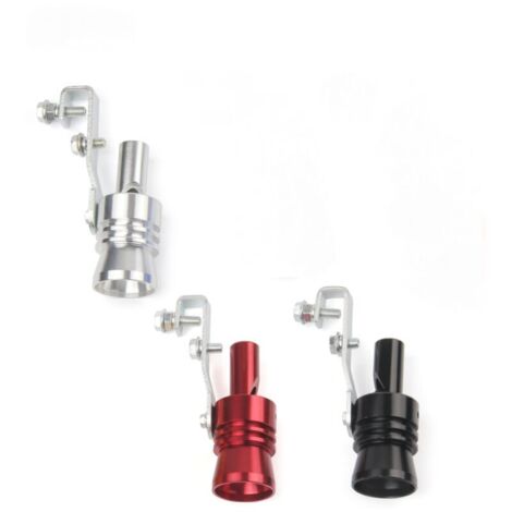 Sifflet de Voiture Turbo Sound,3 Pièces Alliage D'aluminium Turbo Queue Simulateur Sifflet de Silencieux Tuyau Échappement Sonore Blow-off Simulator Valve Voiture Sound Pipe Valve.