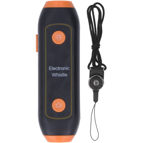 Sifflet Électronique Orange avec LED, 3 Sons et 3 Volumes, pour Sports et Formation