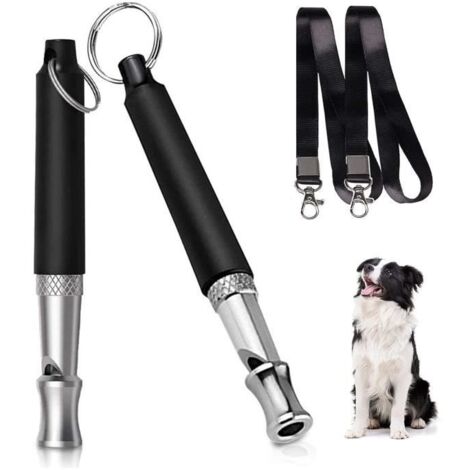 Sifflet pour Chien, 2 Pièces Réglables Sifflet Chien Rappel, Sifflet Ultrason Chien avec Lanière, Sifflet pour Dressage de Chien