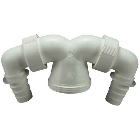 Sifon Anschlusskopf 1 1/2" AG inkl. 2 Anschlusstüllen mit Überwurf