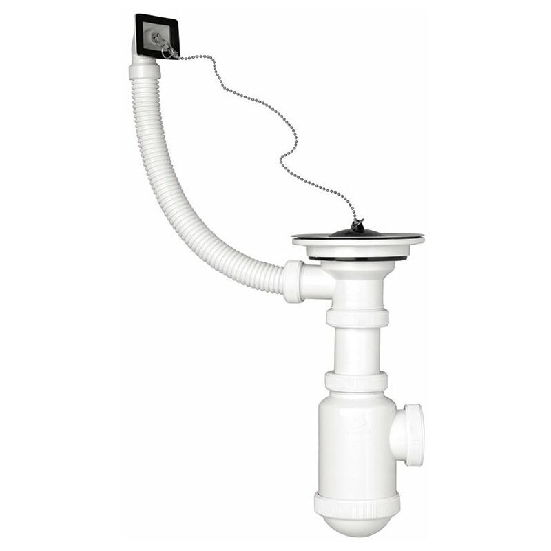 

Sifon Botella C/Valv.Ext.Y Rebos.Inox 70