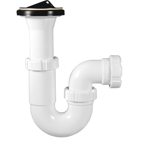 Sifón curvo con válvula extensible y tapón R-17 - RIUVERT