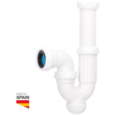 Sifón curvo extensible para fregadero
