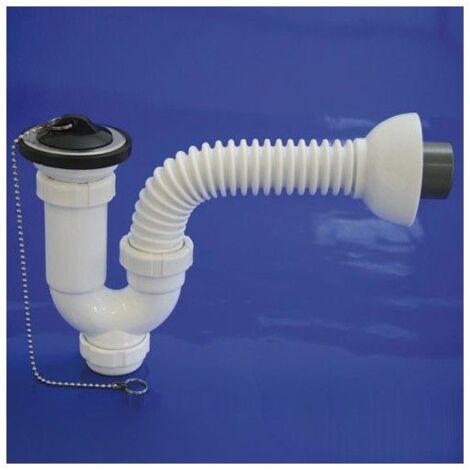Sifon Curvo Extensible T-32-F Multiorientable  1 1/2, con Válvula y Tapón.