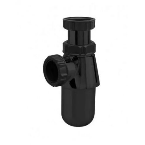 Sifón de ABS negro de 32 mm, ajustable de 35 a 105 mm