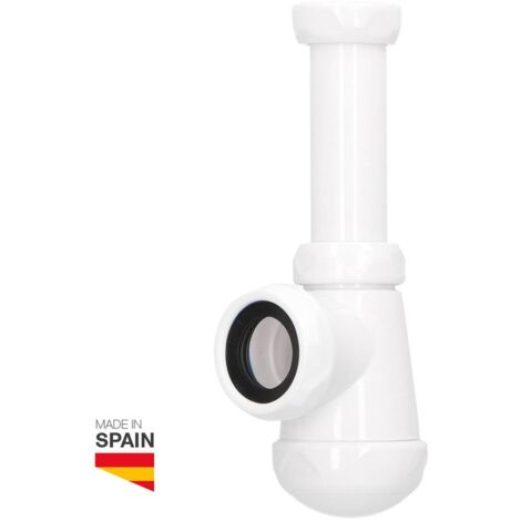 Sifón de botella corto extensible