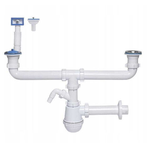 Sifón de lavabo con rebosadero rectangular 70 mm