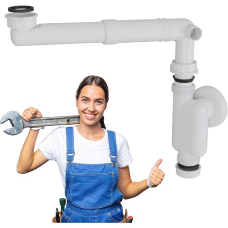 Sifón de lavabo regulable que ahorra espacio