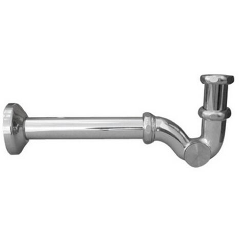 Sifón en S sin desagüe con caño de 25 cm, modelo Lux.