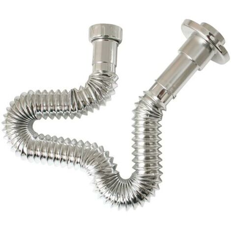 Sifón flexible extensible universal cromado - 1 1/4 x Ø 32/40mm