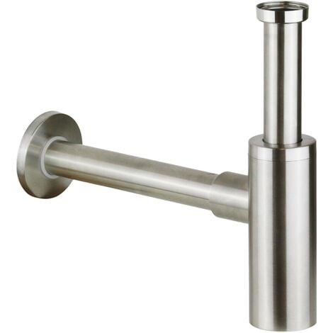 Sifón para lavabo en acero inoxidable AISI 316 Ercos Stilox BTSTLXVR40  acero inoxidable cepillado