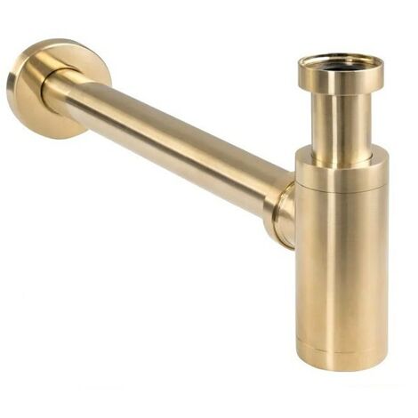 Sifón redondo universal 1"1/4 color oro cepillado Pollini ART 120ORS  Oro cepillado